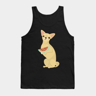 Chihuahua Dog with watermelon Tank Top